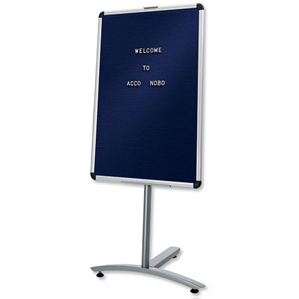 Nobo Welcome Foyer Board on Stand with Characters, Aluminium Frame, W600xH900mm, Blue