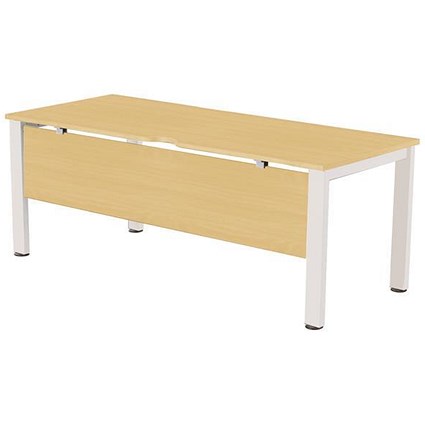 Sonix 1800mm Rectangular Desk / White Legs / Maple