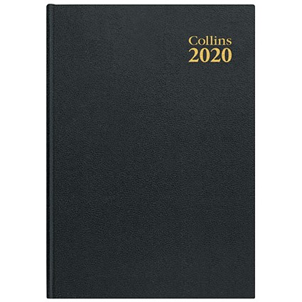 Collins 2020 Royal Desk Diary, Day to a Page, A5, Black