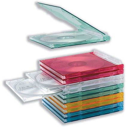 Compucessory Stackable CD Cases Additional Assorted Ref CCS95502 [Pack 10]
