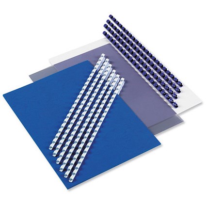 GBC Comb Binding Selection Pack 15-Document 8mm 6mm 12mm Combs 30 Covers Assorted Ref 2101319E