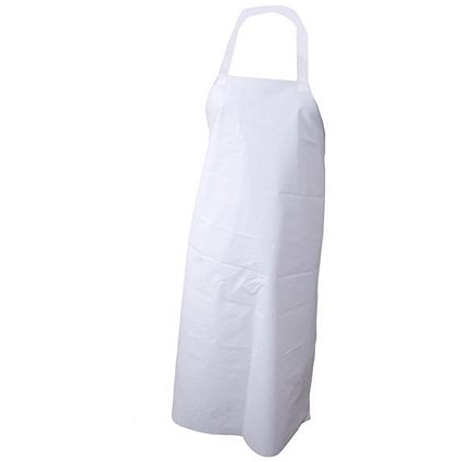 Click Workwear Nyplax Apron, 48 x 36 inch, White, Pack of 10