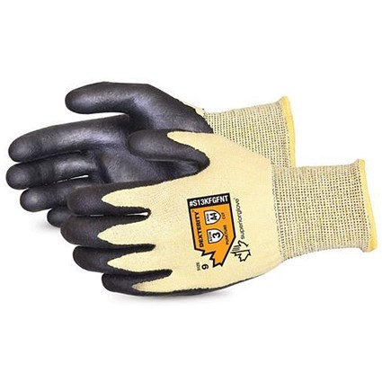 Superior Glove Dexterity Palm-Coated Glove, Cut-Resistant, Extra Large, Black