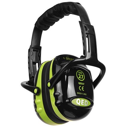 QED27 Folding Ear Defender - Black/Green