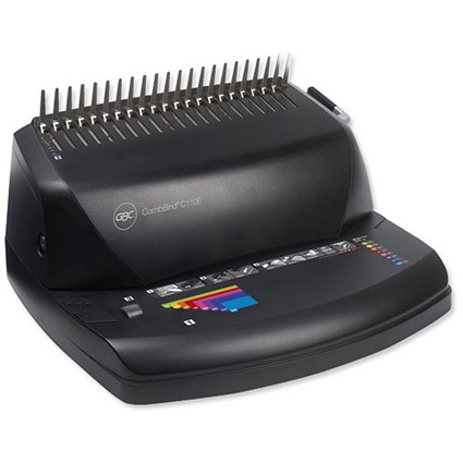 GBC CombBind C110e Comb Binding Machine Electric Binds 330 Sheets Punches 15x80gsm Sheets