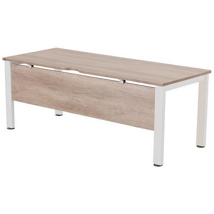 Sonix 1800mm Rectangular Desk / White Legs / Frosted Oak