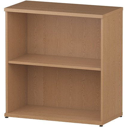 Trexus Low Bookcase, 1 Shelf, 800mm High, Oak