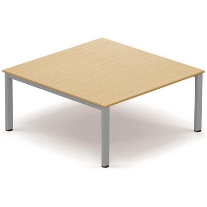 Sonix Meeting Table / Silver Legs / 1600mm / Oak
