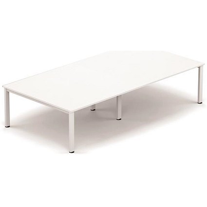 Sonix Meeting Table / White Legs / 3200mm / White