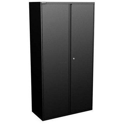 Bisley Tall Steel Storage Cupboard / 3 Shelves / 1970mm High / Black