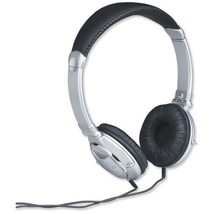 Compucessory Headphones Chrome 120MW Cord 2.7m Ref CCS55232