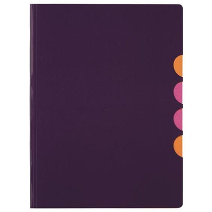 Pagna Millenial Files, Set of 5, A4, Purple, Pack of 5