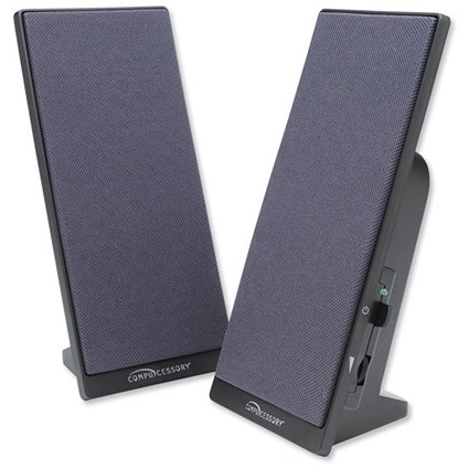 Compucessory Computer Speaker Set Flat Panel 2.0 2x1.5W 120Hz-18kHz Ref CCS30251UK