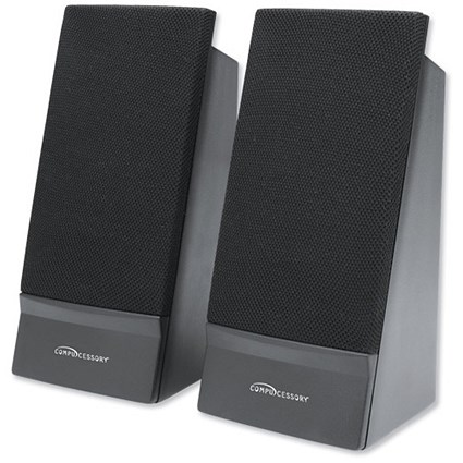Compucessory Computer Speaker Set Passive Flat Panel 2x2.5W 120Hz-18kHz Ref CCS30250