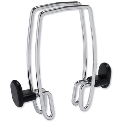 Alba Partition Coat Rack 2 Hooks Double-Sided Fits Partition 30-60mm