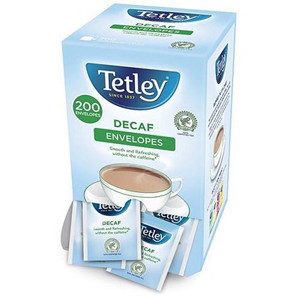 Tetley Tea Bags, Decaffeinated, Pack of 200