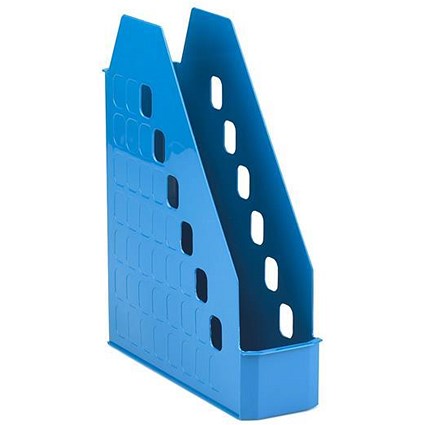 Avery Basics Low Front Magazine Rack, A4, Blue