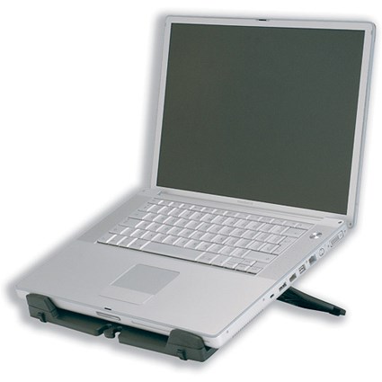 Compucessory Notebook Riser Non-skid Three Angles 15 25 and 35 Degrees Black