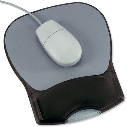 Compucessory Mouse Mat Pad with Wrist Rest Gel Black