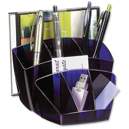 CEP Carat Desktop Organisers Recycleable Polystyrene W158xD143xH93mm Sapphire Blue