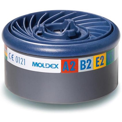 Moldex ABEK2 7000/9000 Particulate Filter, EasyLock System, Blue, Pack of 4