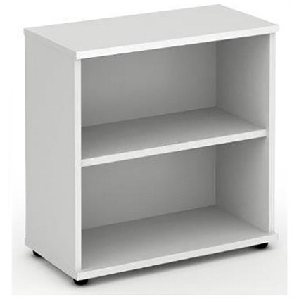 Trexus Low Bookcase, 1 Shelf, 800mm High, White