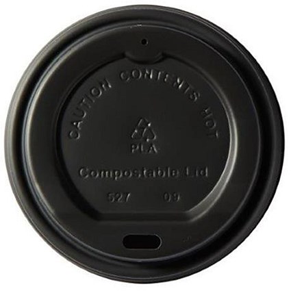 Ingeo Kraft Hot Cup Plastic Lids for 8oz cups - Pack of 50