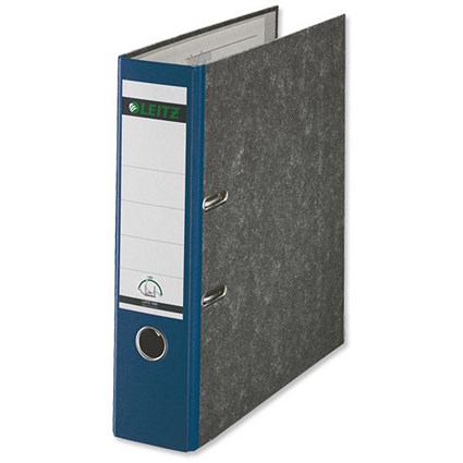 Leitz Standard Foolscap Lever Arch Files / 80mm Spine / Blue / Pack of 10