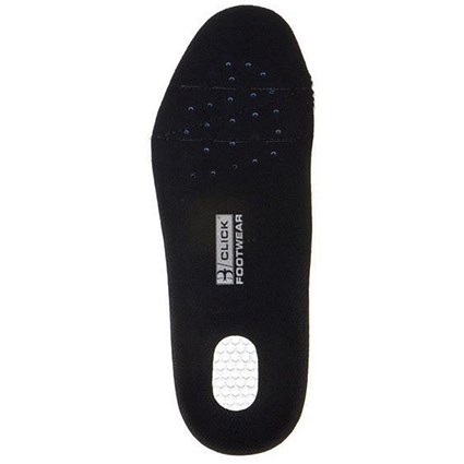 Click Footwear Gel Insoles Pair, Size 11, Black/Red/Blue