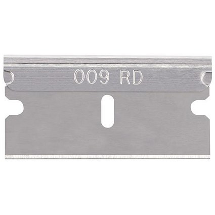 Pacific Handy Cutter Single Edge Blade, 0.009 inch Thick, Silver, Pack of 100