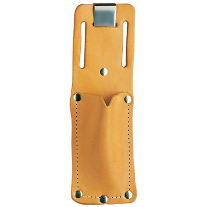 Pacific Handy Cutter Clip On Holster, Leather, Metal Belt Clip, Brown