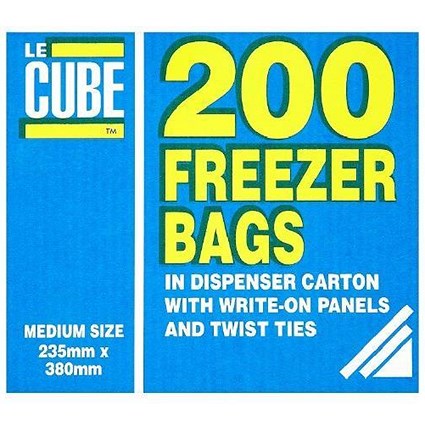 LeCube Freezer Bags, Medium, Pack of 200