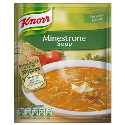 Knorr Minestrone Soup / Ready-to-Eat / 250ml / Pack of 12