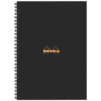 Rhodia Notebook / Hardback / Wirebound / Lined & Margin / A4 / Pack of 3