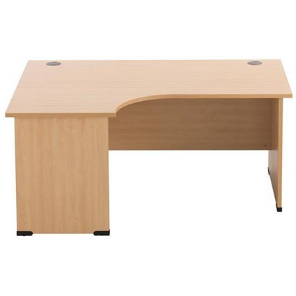 Sonix 1600mm Corner Desk / Left Hand / Panel Legs / Beech