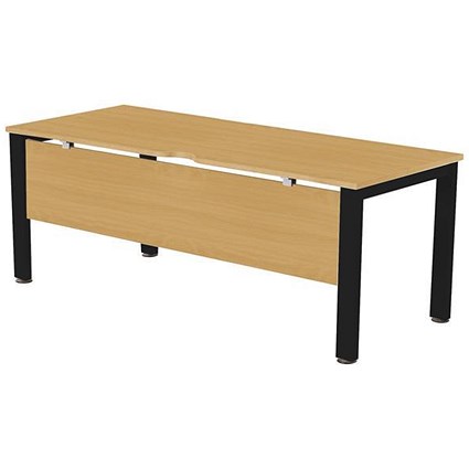 Sonix 1800mm Rectangular Desk / Black Legs / Oak
