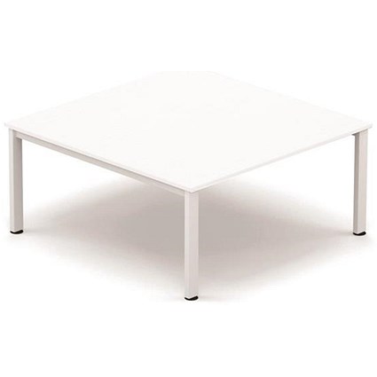 Sonix Meeting Table / White Legs / 1600mm / White