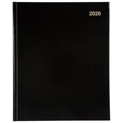 5 Star 2020 Diary, Week to View, Quarto, Black