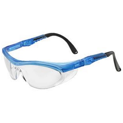 B-Brand Utah Safety Spectacles, Clear/Blue, Pack of 10