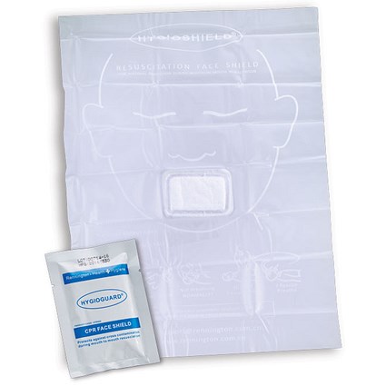 Click Medical Face Shield with Hydrophobic Filter, Compact Size, White