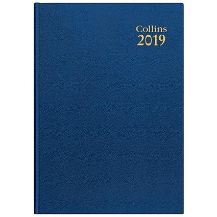 Collins 2019 Royal Diary / Day to a Page / A5 / Blue