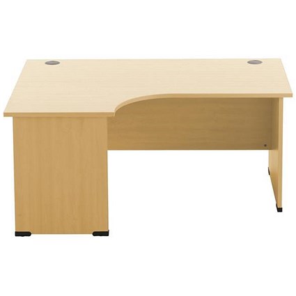 Sonix 1600mm Corner Desk / Left Hand / Panel Legs / Oak