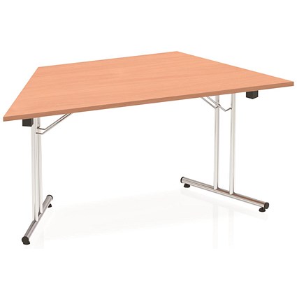 Sonix Trapezoidal Folding Meeting Table, 1600mm, Beech