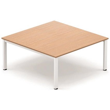 Sonix Meeting Table / White Legs / 1600mm / Beech