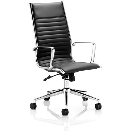 Sonix Ritz Leather Executive High Back Chair, Black