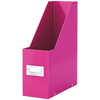 Leitz WOW Click & Store Laminated Magazine File, Pink