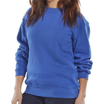 Click Workwear Sweatshirt Polycotton, Large, Royal Blue