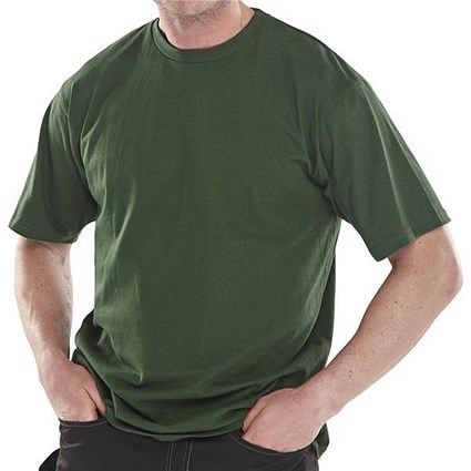 Click Workwear T-Shirt, Heavyweight, Extra Large, Bottle Green