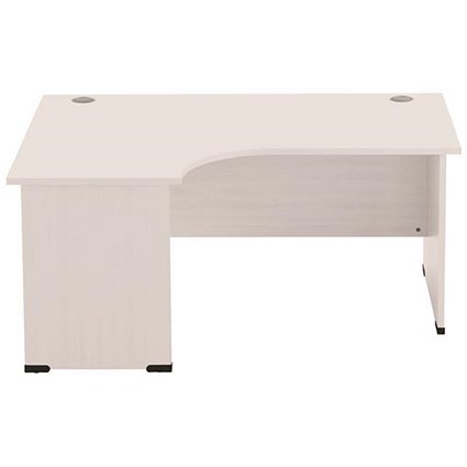 Sonix 1600mm Corner Desk / Left Hand / Panel Legs / White