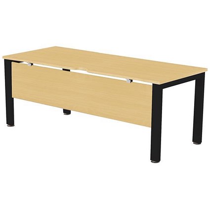 Sonix 1800mm Rectangular Desk / Black Legs / Maple
